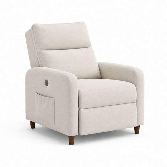 Elektrischer Relaxsessel Creme Polyester 80 x 90 x 102 cm