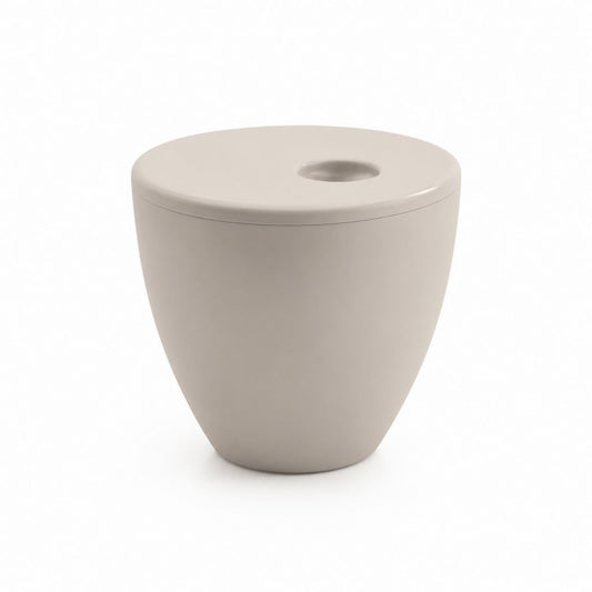 Beistelltisch mit Stauraum Beige PP-Kunststoff rund Ø 40 cm Höhe 45 cm